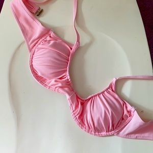 pink underwire bathing suit top